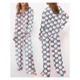 thumbnail image 2 of Rdhnmea Women Christmas Pajamas Set 2 Pieces Loungewear Suits Bow/Santa/Tree Print Long Sleeve Shirts Tops and Pants Xmas Sleepwear Pjs Outfits, 2 of 5