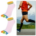 thumbnail image 3 of 4 Pairs Full Finger Toe Socks Men Women Non Slip Sticky Five Toe Socks for Sport Daily Fit Mutlicolor Light Pink, 3 of 7