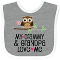 thumbnail image 3 of Inktastic Grammy and Grandpa Love Me Owl Girls Baby Bib, 3 of 4