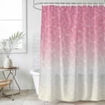 thumbnail image 4 of Pink Ombre Ocean Waves Bathroom Shower Curtains with 12 Hooks Polyester Waterproof Shower Curtain for Stalls and Bathtubs Summer Sea Coastal Decorative Bathroom Privacy Curtain 72x96 Inches, 4 of 9