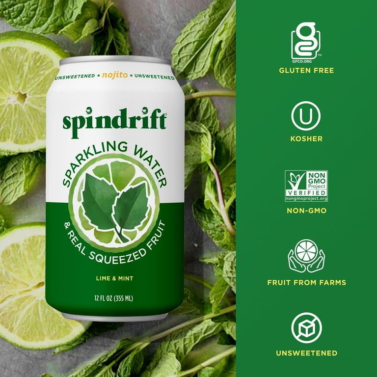 Spindrift, Sparkling Water Nojito Lime Mint Natural Flavor