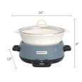 thumbnail image 2 of Magnifique 5-Quart Slow Cooker with Stoneware Manual Warm Setting, Blue, 2 of 7