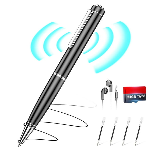 Grabadora de voz digital ZIPCIDE de 64 GB con reducción de ruido AI