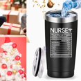 thumbnail image 4 of Nurse Tumbler Cup Nurse Nutritional Facts Travel Coffee Mug 20oz Tumblers Nurse Gifts for Birthday Christmas Appreciation Week Nursing School Graduation for Nurses Practitioners, 4 of 6