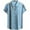 Sky Blue, variant on EHRWE Shirts For Men Male Striped Shirt Leisure Short Sleeve Button Down Shirt Loose Fit Casual