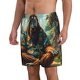 thumbnail image 2 of Balery Forest Meditating Gorilla Traje de Baño Estilo Hawaiano para Hombre, Shorts de Secado Rápido con Bolsillos-Small, 2 of 6