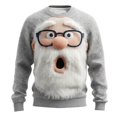 thumbnail image 3 of ChaoLingNeng Christmas Sweaters for Men Funny Christmas Sweatshirts Crewneck 3D Printed Xmas Holiday Pullover Shirts, 3 of 5