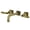 Antique Brass, variant on Kingston Brass KS6120KL Whitaker Double-Handle Wall Mount Bathroom Faucet, Matte Black