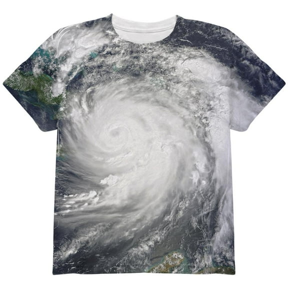 Halloween Costume Big Kid's Gulf Coast Hurricane All Over Costume T Shirt Multi YMD