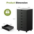 thumbnail image 5 of EDX 7 Drawer Storage Cabinet with Wheels for Bedroom, Home, Office Organization, Black, 5 of 6