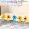 thumbnail image 3 of Cute Weather Series Sitting Figurines Moon Sun Star Cloud, 3D Printed Desktop Decor Cartoon Ornaments Creative Gift Set B, 3 of 5