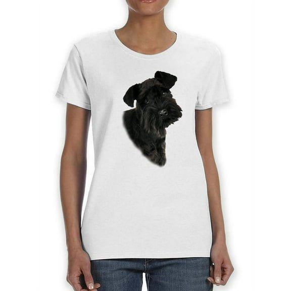Schnauzer Portrait T-Shirt Women -SPIdeals Designs, Female Small