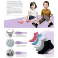 thumbnail image 4 of 6 Pairs/Lot Spring Autumn Kids Anti-slip Socks Solid Color Soft Breathable Cotton Babys Boat Socks Boys Girls Trampoline Socks C020D M(1-3 Years Old), 4 of 5
