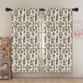 thumbnail image 5 of Blackout Kids Curtains,Beige Curiosity Shoppe Pattern Childrens Insulated Curtains Set Of 2,Bedroom Essentials,Toddler Room Decor 52x63in(132x160cm), 5 of 5