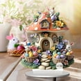 thumbnail image 5 of Decoraciones de Pascua, adornos de Pascua, regalos de Pascua, lindos conejos de Pascua, acrílico 2D, decoración de escritorio para el hogar, letrero decorativo., 5 of 5