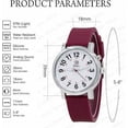 thumbnail image 2 of Blekon Original Nurse Second Hand Water Resistant Silicone Band Round Women Watch(Marron), 2 of 6