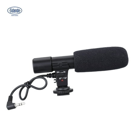 Canon Video Recording Camera Sidande Mic-01 Digital Video DV Camera Studio Stereo Camcorder 3.5mm Recording Microphone for Canon Nikon Pentax Olympus Panasonic Digital SLR Camera ()
