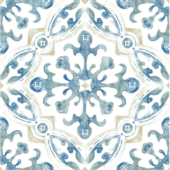 FloorPops! Virgin Vinyl Blue FP3299 Tuscan Peel & Stick Floor Tiles Flooring Materials