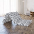 thumbnail image 4 of Floral Foldable Mattress, Monochrome Poppy Sketch Art, 74.8" x 39.4", Dark Blue Grey and White, by Ambesonne, 4 of 4