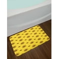thumbnail image 2 of Floral Bath Mat, Top View of Hand Drawn Sun Flowers Pattern Sketchy Summer Illustration, Plush Bathroom Decor Mat with Non Slip Backing, 29.5" X 17.5", Dark Maroon and Mustard, by Ambesonne, 2 of 2