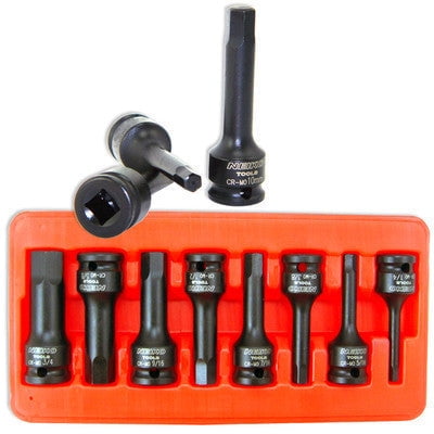 1/2" Drive Metric Impact Wrench Bit Set