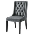 thumbnail image 5 of Side Dining Chair, Set of 2, Grey Gray, Velvet, Modern Contemporary, Kitchen Room Cafe Bistro Restaurant Hospitality, 5 of 9