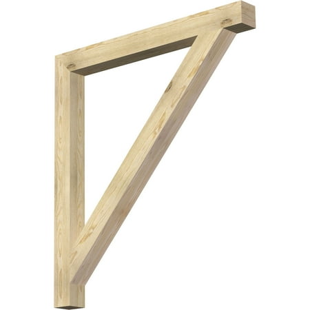 

Ekena Millwork 4 W x 44 D x 48 H Traditional Block Rough Sawn Bracket Douglas Fir