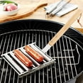 GUTE Hot Dog Roaster Stainless Steel Three Man Stick Figure Griller Funny Barbeque BBQ Grilling Gifts