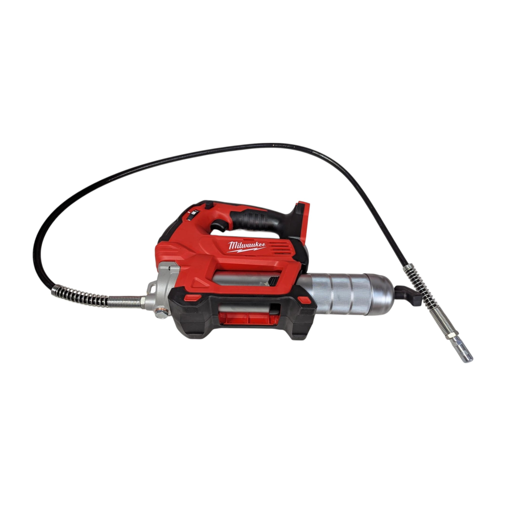 Milwaukee 2646-20 M18 Cordless 2-Speed Grease Gun – 10,000 PSI, Pre-Set Grease Counter, 48" Hose, LED Light, M18 Battery Compatible  (Bare Tool)