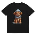 thumbnail image 2 of Everyday Staples Puppy Dog Chillin Graphic Art Unisex organic cotton t-shirt (Black, XL), 2 of 2