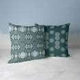 thumbnail image 2 of Elegant Twirls Indoor/Outdoor Pillow with Removable Cover in Green 26x26, 2 of 5