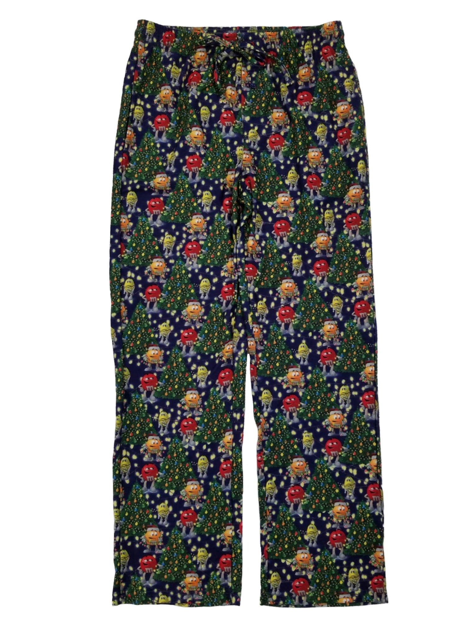 M&M's Mens Blue Christmas Holiday Flannel Sleep Lounge Pants Pajama