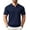 Navy Blue, variant on COOFANDY Men's Zipper Polo Shirts Short Sleeve Ribbed Knit Polo T Shirts Fashion Casual Golf Shirts
