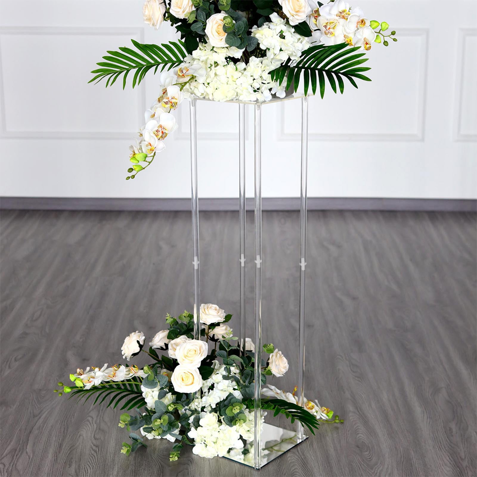 Clear Glass Round with 1 Hole Flower Plant Hanging Vase Office Wedding Decor 