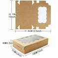 thumbnail image 3 of 10/20Pcs Kraft Paper Cake Candy Boxes Rectangle Open Window Wedding Jewelry Chocolate Gift Packaging Boxes Baking Party Supplies, 3 of 7