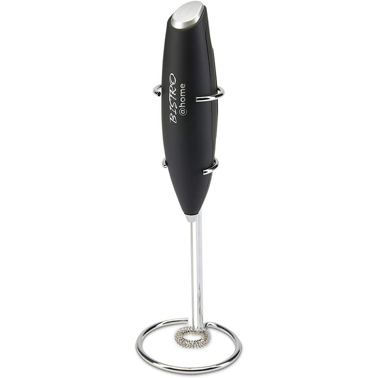 Bistro@home Milk Frother Handheld, Frother for Coffee Drink Mixer Milk Foamer, Milk Frothers (Black)