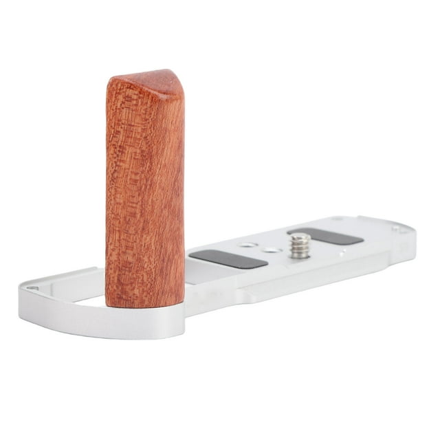 Handgrip L Shape Grip for Lumix S9, Camera Hand Grip L Bracket Built in Quick Release Plate, Wooden Handle, with 1/4 Inch Screw Hole