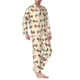 thumbnail image 2 of KLL Dachshund Dog Puppy Sleepwear Mens Flannel Pajamas,Long Cotton Pj Set, 2 of 7
