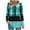 Blue, variant on Enjoytime Button Down Shirts for Women Floral Printed Round Neck Long Sleeve Dressy Casual Tops Fall Winter Trendy Work Shirts Wine L