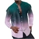 thumbnail image 2 of Blusa y camisa de manga larga con cuello alto para hombre, estilo informal, a rayas, con cuello alto, tipo cárdigan, camisa con botones, blusa de poliéster para hombre, 2 of 9