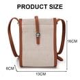 thumbnail image 2 of Retro polyester contrast phone bag belt buckle small square bag retro diagonal mini bag, 2 of 5