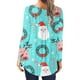 thumbnail image 4 of Tops Para Mujer Salir Tops Casual Manga Larga Botón Abierto Cuello Redondo Ajuste Suelto Túnica Plisada Blusa Odeerbi ODB150523, 4 of 6