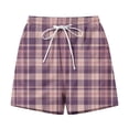 thumbnail image 4 of Women's Plus Size Drawstring Shorts with Pockets Casual Summer 5 Inseam, 4 of 6