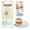 C, variant on 3D Embossed Raised Puffy Stackable Sticker Set With Coral Sea Ferris Wheel Bunny And Hamburger Theme For DIY Scrapbook Laptop And Water Bottle (C)