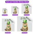 thumbnail image 5 of Happy St. Patrick’s Day Exotic Shorthair with Green Hat Shamrocks Rainbow Cutout Transfer Sticker Cat Lover Kitten Owner Gifts Transparent Decal Art Decor - 03007, 5 of 5