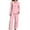 96-Pink-B, variant on Bibifish Womens Pajama Sets Pink Stripe & Red Heart Printed Long Sleeve Sleepwear Sets Button Down Pj Top With Pants Cute 2 Piece Nightwear Sets