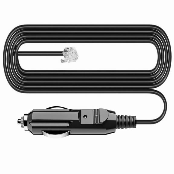 FITE ON 6ft CAR DC Tel Line Power Cord Charger Adapter Compatible with UNIDEN R3 DSP Detector