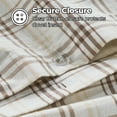 thumbnail image 5 of Superior Plaid Flannel Cotton Duvet Set, King/California King, Beige, 5 of 11