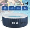 CO-Z 6x6ft PVC Round Inflatable Spa Tub w Heater & 120 Massaging Jets for Patio & More for 4-person Blue