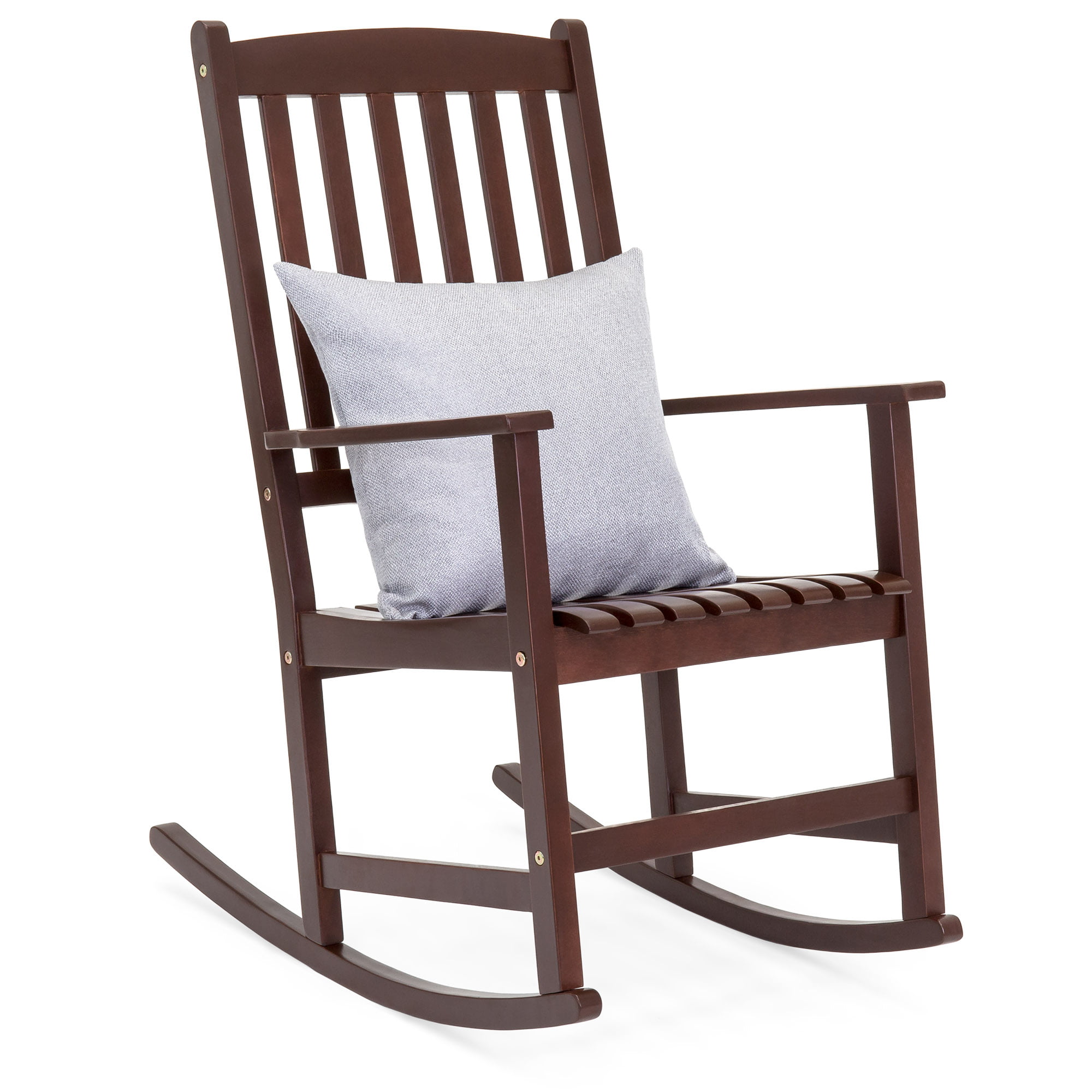 Best Choice Products Indoor Outdoor Traditional Slat Wood Rocking Chair